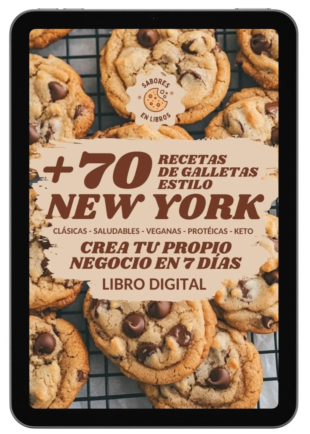 Cocina, vende y gana desde casa: 74 Recetas de Galletas New York + 18 Bonos de Regalo!